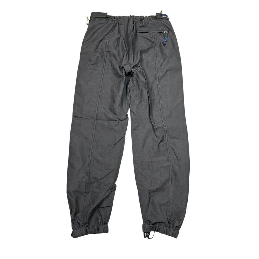 LL Bean VTG 90s Tearaway Ski Pants Adjustable Waist FLAW Black Mens Medium Reg - Picture 2 of 9